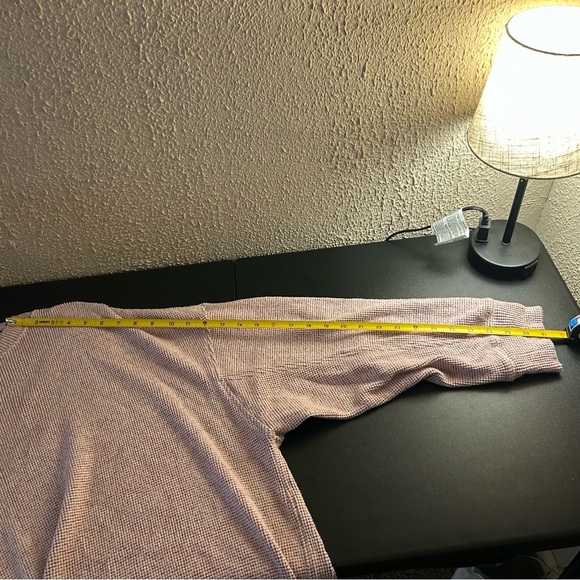 Aerie Women's Large Maroon Soft Oversized Sweatshirt Size XL Waffle Knit Fall - Picture 4 of 12